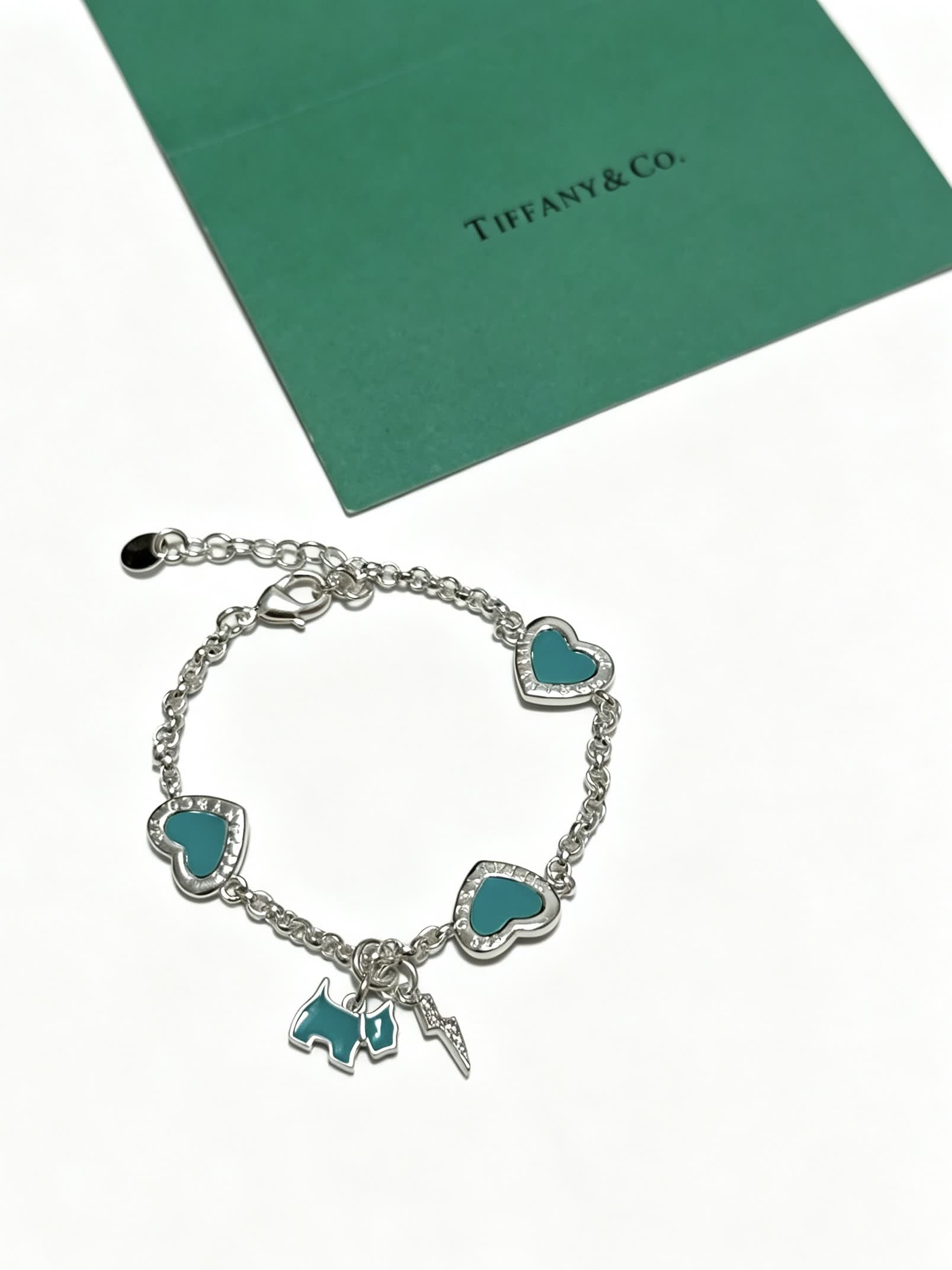 Tiffany & Co. Blue Enamel Heart Bracelet Tiffany & Co. Blue Enamel Heart Bracelet